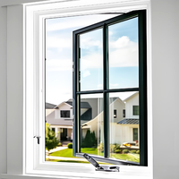 Ventanas Abatibles Modernas con Marco de Aleación de Aluminio y Rejillas de Acero Inoxidable