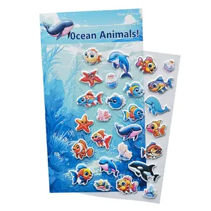 Wholesale Sheets Kids Cute Bubble Stickers Children Puffy Decoration Stickers