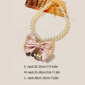 Collana per Cani con Ciondolo Osseo in Strass e Perle, Motivo Animale, Taglia Grande <span class=keywords><strong>L</strong></span>, Gioielli di Moda per Animali Domestici - Product Image 6