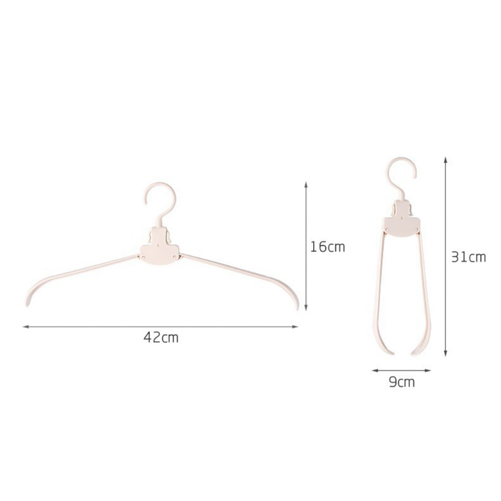 Portable Clothes Hangers Space Saving Clothing Hanger Racks Telescopic Folding Holders Travel Wardrobe Closet Clothes Supplies