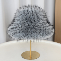 Nouveau Chapeau de Pêcheur en Fausse Fourrure de Renard Argenté-bleu, Épais et Respirant, Style Tibétain, pour le Printemps