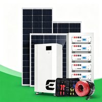 Système solaire domestique complet 8KW 10KW avec batterie LiFePO4 51.2V 5KWH 10KWH 15KWH et onduleur hybride 6KW