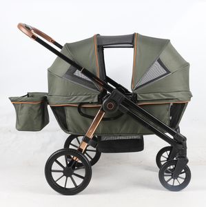 Produits pour bébés Vente chaude 2024 <span class=keywords><strong>Poussette</strong></span> pour jumeaux polyvalente et portable avec deux sièges - Product Image 2