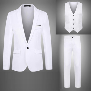 Men's Three Piece Suit Set Men Suit <strong>Jacket</strong> +vest+trousers Set Slim Fit High Quality M to 5XL Plus Size Fashionable Suit Set OEM - Product Image 2