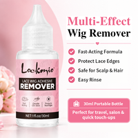 Dissolvant de colle pour perruques en dentelle à action rapide, dissolvant d'adhésif pour perruques en dentelle, toupets, extensions capillaires et bandes adhésives pour toupets, doux pour la peau