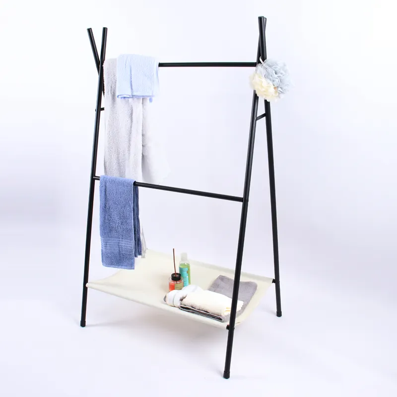 New Design Customized Sturdy Unique Folding Bathroom Towel Rack Shelf