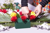 Bloque de espuma floral personalizado, plástico sellado, ladrillo de espuma para flores frescas de rápida absorción, para arreglos florales en bodas y festivales de primavera.