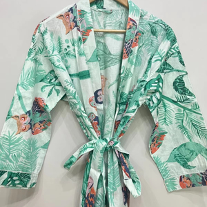 กิโมโนตัวยาวผ้าฝ้ายฟรีไซส์และใส่สบายเหมาะสำหรับทุกไซส์50นิ้วผู้จำหน่ายโดยประมาณจากอินเดีย - Product Image 1