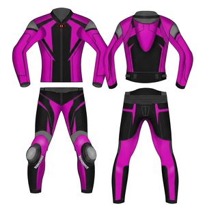 Traje de Carreras de Cuero de Dos Piezas Personalizado para Motociclista, Último Modelo, Traje de Carreras de Cuero Genuino para Motociclista - Product Image 3