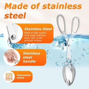 ที่คีบอาหารสแตนเลสแบบหนาพิเศษ สำหรับทำอาหาร ขนมปัง สลัด และเสิร์ฟอาหาร - Product Image 4