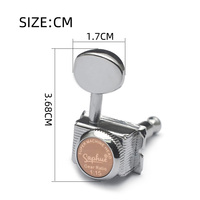 SAPHUE Vintage GuitarTuning Key Pegs 6 Inline Guitar Lock String Tuners 1:15 Pengganti Kepala Mesin untuk Gitar Elektrik