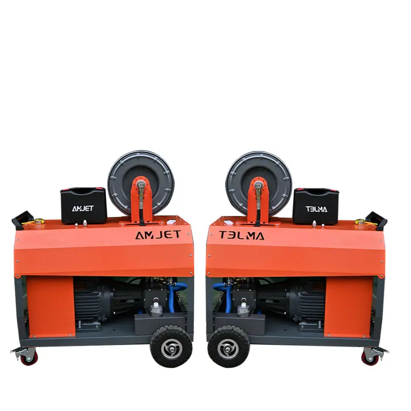 Commercial 200Bar 2900PSI Jet machine Electric High Pressure Sewer Jetting Machines Water Jet Cleaning Machine