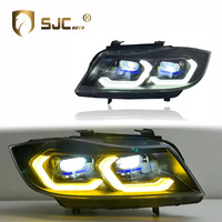 Feux avant LED SJC Auto, nouveau design, pour BMW Série 3 M3 E90 2005-2012, mise à niveau des phares LED, double couleur jaune et blanc, DRL, lampe avant