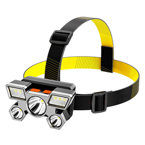 RTS <span class=keywords><strong>Lampe</strong></span> <span class=keywords><strong>Frontale</strong></span> de Mineur LED Pivotante à 90 Degrés, Étanche et Rechargeable, pour Course Nocturne - Product Image 2