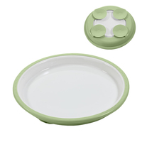 Ensemble repas pour tout-petits : Assiettes en silicone et porcelaine pour enfants avec manchon en silicone et assiettes à ventouse pour tout-petits