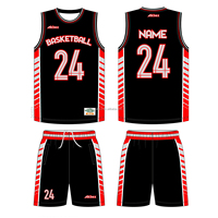 Ensemble uniforme de basket-ball pour jeunes hommes, maillot à col rond et short avec poches, vêtements d'entraînement pour équipe de club, nom et numéro personnalisés