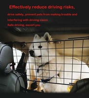 Barrière de sécurité pliable manuelle pour chien, clôture anti-collision en maille réglable pour siège arrière de voiture