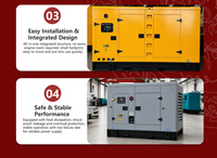 Générateur diesel silencieux compact, moteur Kubota, 110V, 1800 tr/min, mobilité facile, unité d'alimentation à distance pour tour de télécommunication