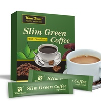 WinsTown Slim Green Coffee avec Ganoderma 180g 18 sachets Café instantané pour la perte de poids