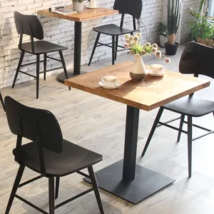 Cdg 새로운 디자인 커피 숍 가구 도매 카페 비스트로 레스토랑 식당 의자 내구성 스틸 합판 식당 의자