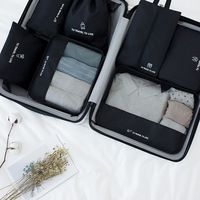 Lot de 7 cubes de rangement pour bagages en polyester, écologiques, portables, durables, de haute qualité, à fermeture éclair, pour la compression des vêtements - Vente chaude