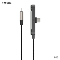 Cable de Carga Rápida Tipo-C ZEADA de 240W 5A con Funda de Nailon y Soporte para Teléfono para Laptop y Teléfono