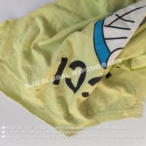 Trapos de limpieza industriales mixtos impresos de 10 kg y 25 kg, trapos de algodón reciclado de camisetas para limpieza - Product Image 4