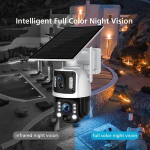 كاميرا مراقبة خارجية تعمل بالطاقة الشمسية مع تكبير بصري 36 ضعفًا، دقة 6 ميجابكسل، عدسة مزدوجة، لوحة شمسية 20 واط، بطارية قابلة للشحن منخفضة الطاقة، اتصال 4G - Product Image 4