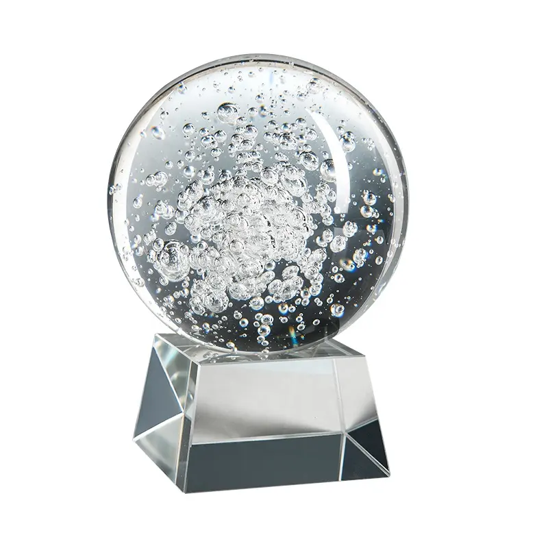 Bola Gelembung Kristal Air Mancur Dekorasi Rumah, Bola Kaca Fengshui Dekoratif Dalam Ruangan