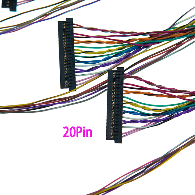 Custom DF13 20 30Pin  LVDS Cable, 1.0/1.25/2.0mm Pitch Micro Coaxial Wire for Medical Imaging Equipment