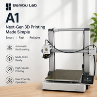 Imprimante 3D FDM Bambu Lab A1 à nivellement automatique, imprimante de bureau compacte, couleur intégrale, pour la maison, l'éducation, le bricolage et le prototypage