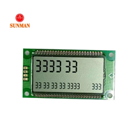 Modul LCD Tampilan Segmen 21 Digit I2C TN Reflektif Positif Tinggi Ganda 3.6V SMS2105