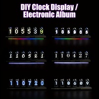 Jam Tabung Nixie RGB LED Bersinar Layar Warna IPS DIY Lampu Malam Tabung Analog Digital Dekorasi Rumah Desktop Gaming Ide Hadiah
