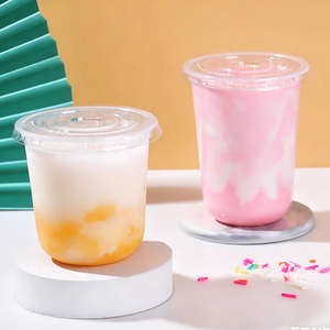 360ml/500ml/700ml Transparent Food Grade PP Disposable U shape <b>Cups</b> Lids Bubble Tea Customizable Sizes Logos Printed QS/ISO9001 - Product Image 3