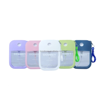 Désinfectant pour les mains de poche rechargeable 35 ml, 70 % d'alcool désinfectant, avec étui et crochet