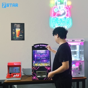 Vàng tích trữ đồng xu Pusher Mini Tabletop <span class=keywords><strong>Arcade</strong></span> trò chơi cổ điển vui vẻ đồng tiền hoạt động đồ chơi để sử dụng nhà - Product Image 2