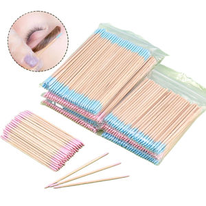 Meilleure vente 100 pièces jetable rose bleu coton-tige cils tatouage réparation nettoyage coton bâton démaquillant beauté cosmétique - Product Image 1