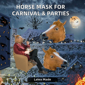 Vente en gros Costume de cheval drôle Masques d'animaux pour adultes Fête de carnaval Dress up Prop pour Halloween Pâques Coplay et mascarade - Product Image 3
