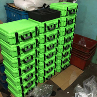 DPC064-1 plastique dur de qualité verte, protection des outils de transport, stockage, boîtier étanche avec mousse personnalisée