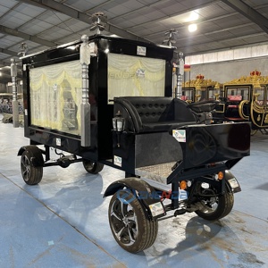 Factory Customized Vintage Black Coffin Carriage Horse Wagon Antique Electric Buggy Electric Funeral Horse Hearse - Product Image 3