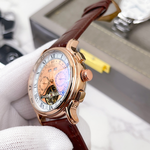 นาฬิกาจักรกลแซฟไฟร์ขนาด 40 มม. คุณภาพสูง รุ่น 5168 สายสแตนเลสสตีลเรืองแสง พร้อมเข็มนาฬิกาแบบยาง - Product Image 6