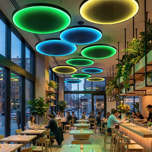 Lampadario LED RGB Moderno per Bar, Locali Notturni e Ristoranti, Luce Pendente Intelligente con Cambio Colore per Decorazione Atmosferica - Product Image 3