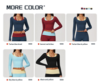 Nouvel ensemble de yoga deux pièces color-block 2026 respirant, séchage rapide, infroissable, très élastique, coupe ajustée, taille mi-haute