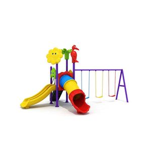 Équipement commercial de terrain de jeu de toboggan de tube de location de jardin d'enfants Montessori enfants en plastique ensemble de balançoire aire de jeux extérieure - Product Image 3