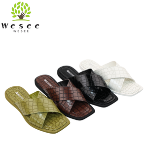 Nouvelles <span class=keywords><strong>sandales</strong></span> plates en <span class=keywords><strong>cuir</strong></span> de haute qualité pour femmes, conçues et fabriquées à la main, collection été 2025 - Product Image 3