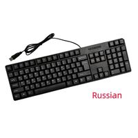 Vente directe d'usine, OEM, personnalisation du logo multilingue, clavier TJ-818, clavier filaire USB, clavier simple