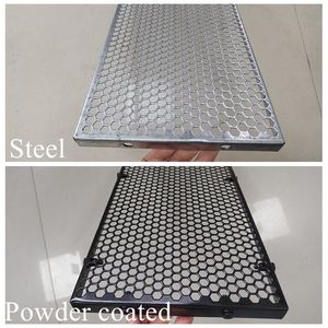 Lục giác lỗ loa nướng tấm kim loại đục lỗ lưới kim cương hình dạng làm bằng nhôm carbon thép đen dây lưới màn hình - Product Image 3