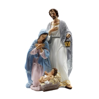 Statue religieuse catholique sainte famille en résine personnalisée cadeau religieux pour la décoration