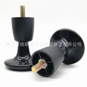 Furniture Caster 10Cm <b>Black</b> Abs Plastic Threaded Stem Swivel Bed Leg Quiet Wear Resistant Modern Design - Product Image 3