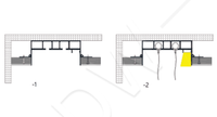 Profilé LED encastré pour plâtre SDW-CL07, rail en aluminium pour rideau de plafond tendu en film ou tissu
